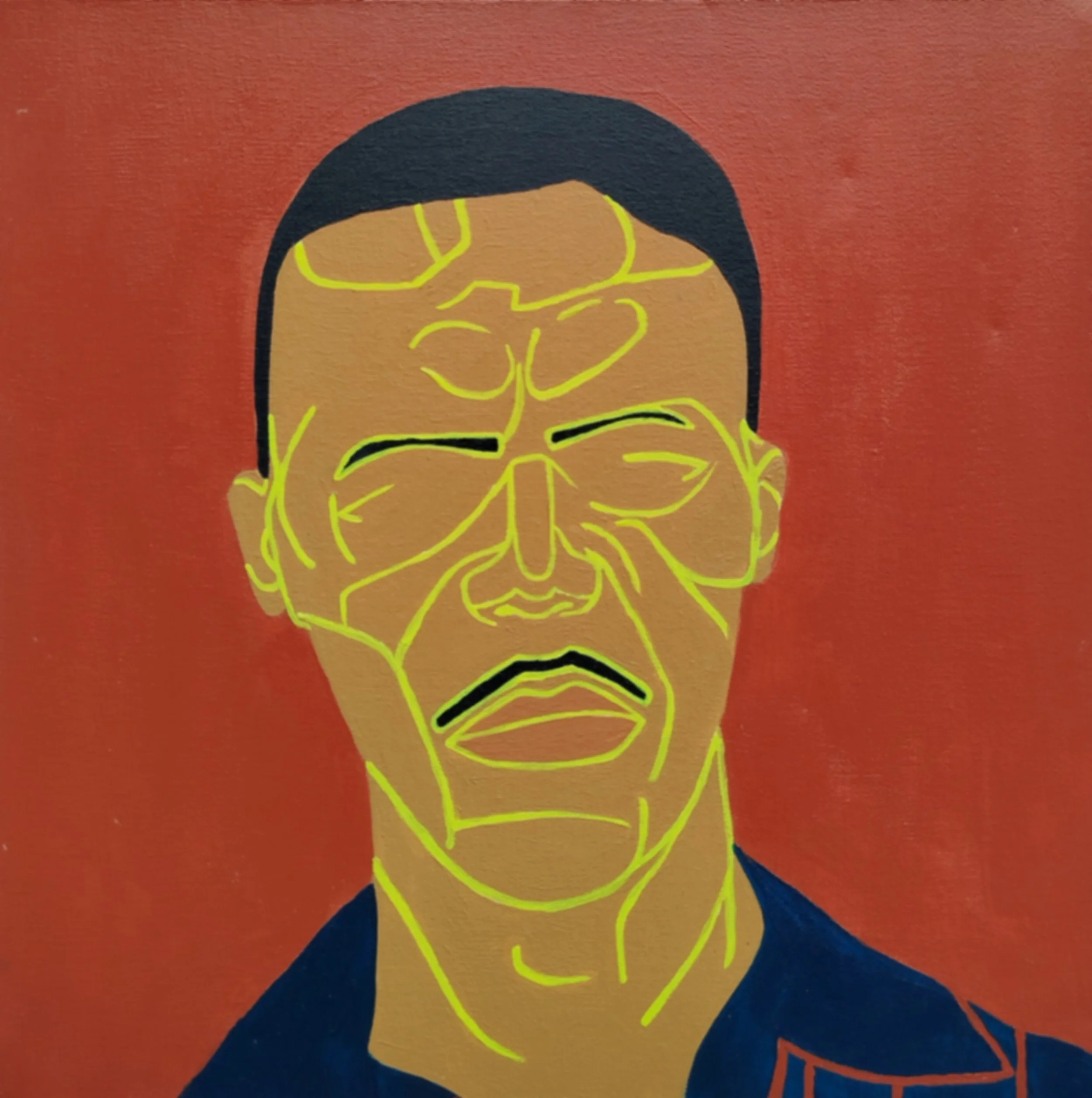 Pedro José, meu avô, 2024 / Acrílica sobre tela 30cm x 30cm