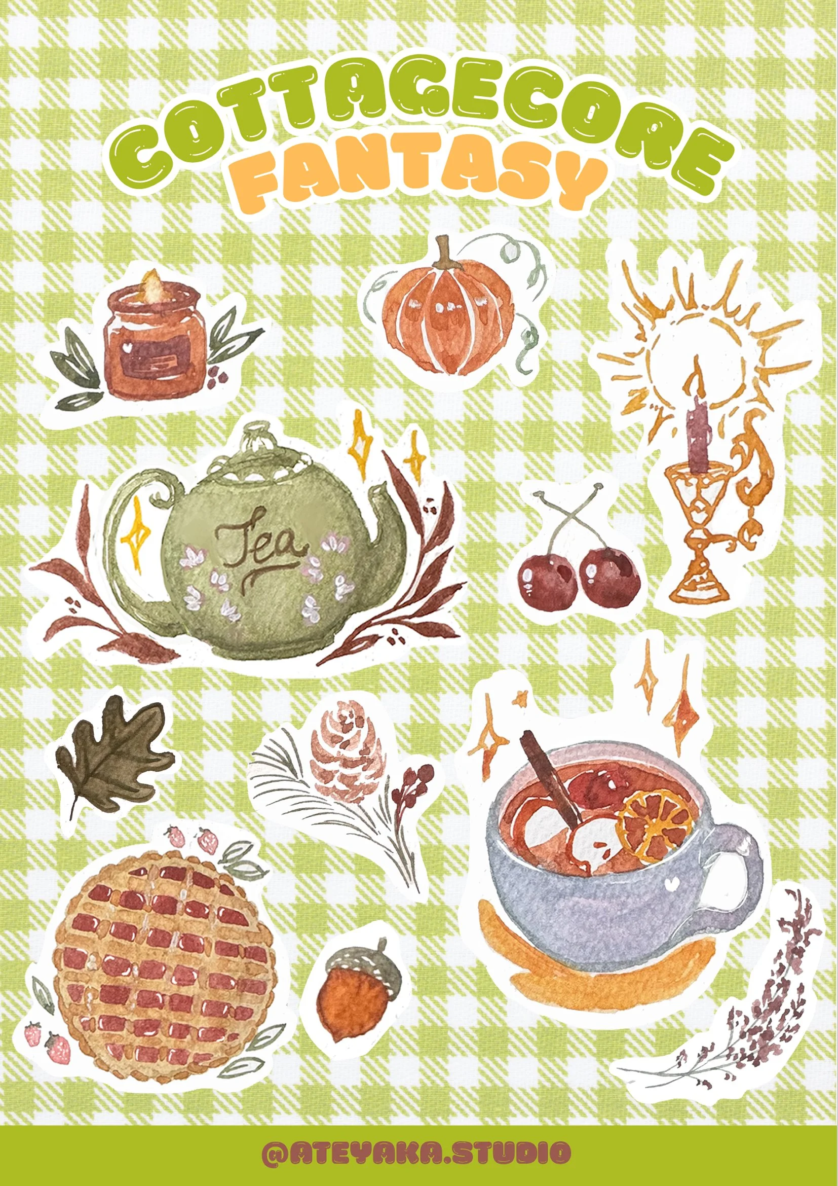 Sticker Sheet A5 "Cottagecore Fantasy"