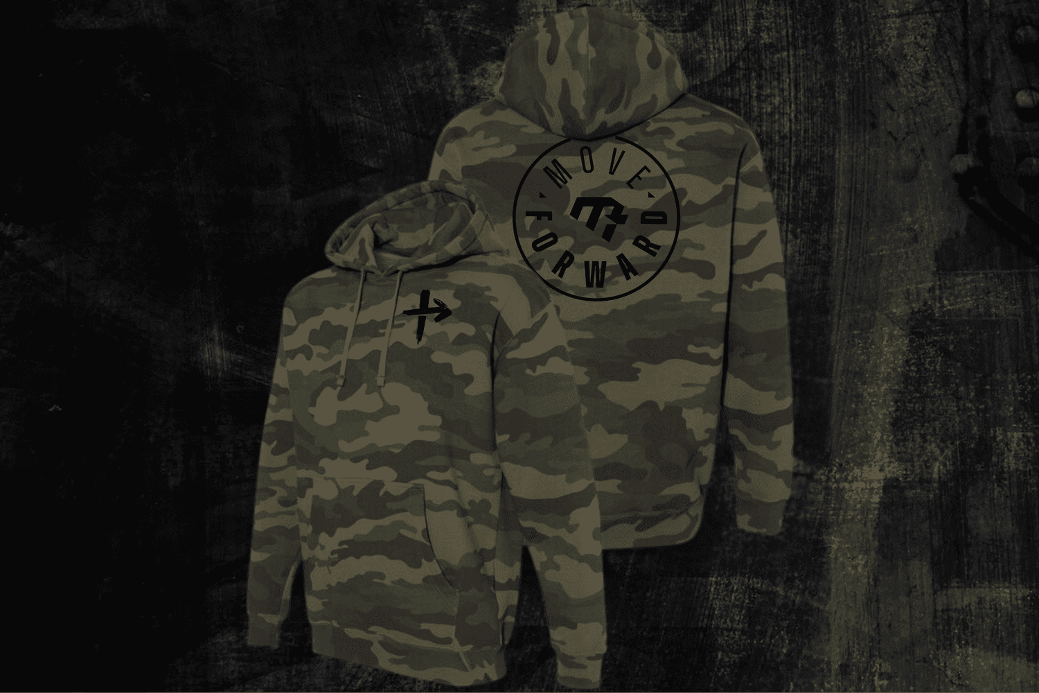 Hoodie · Camo — Move Forward