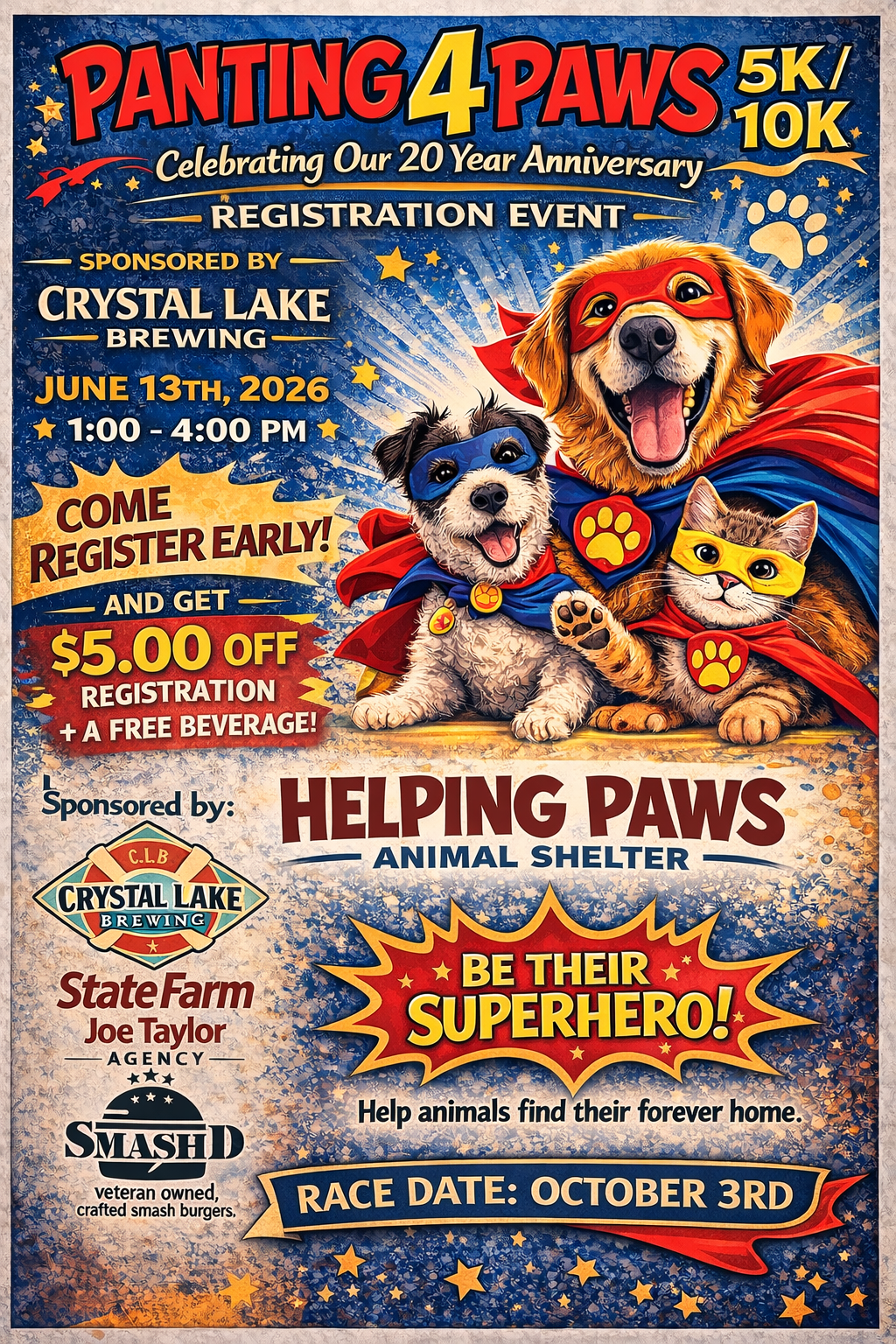 Panting 4 Paws Registration event