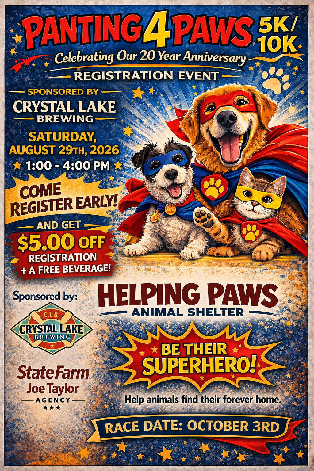 Panting 4 Paws Registration event