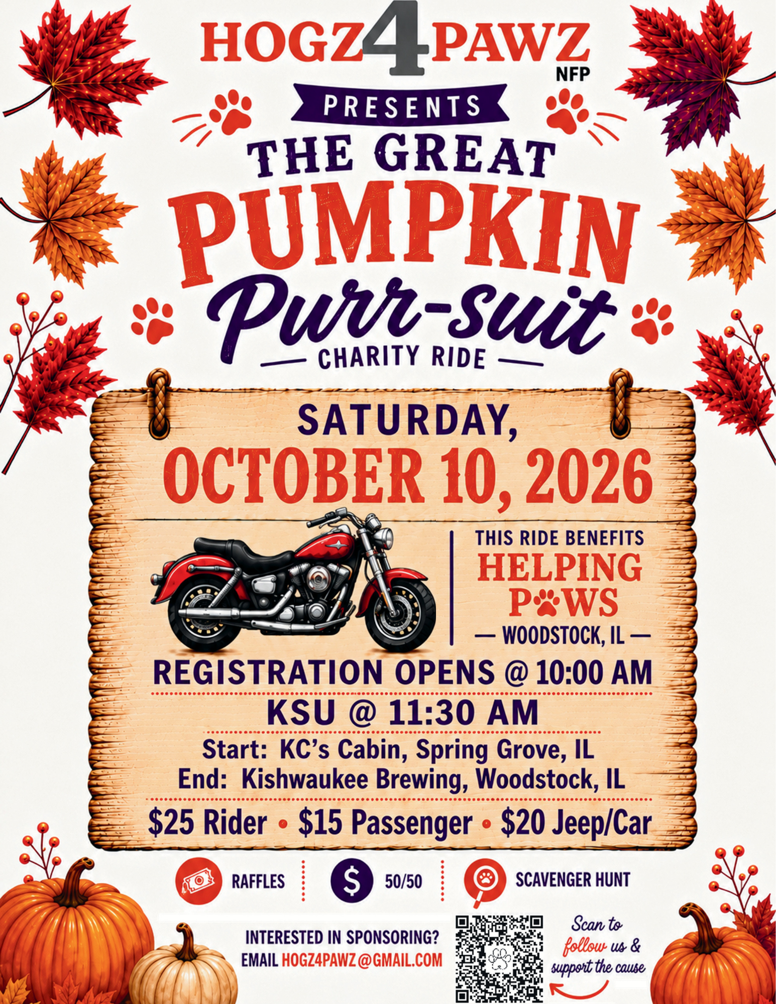 The Great Pumpkin Purr-suit SAVE THE DATE