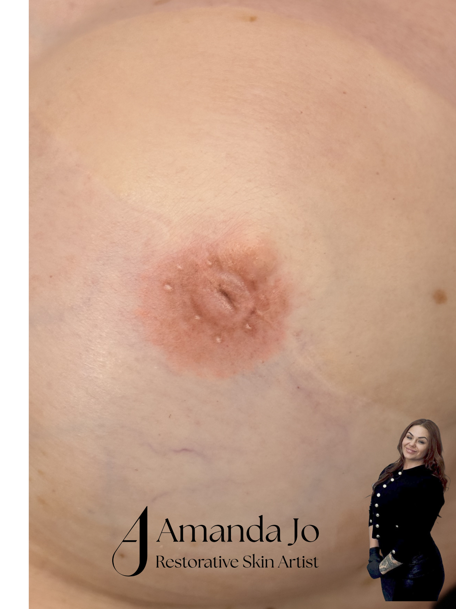 3D Areola Tattoo on flat skin after mastectomy 