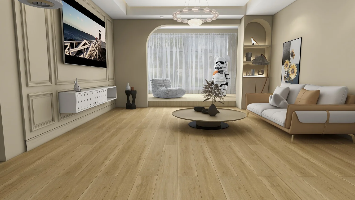 Diamond Perspective flooring in a room