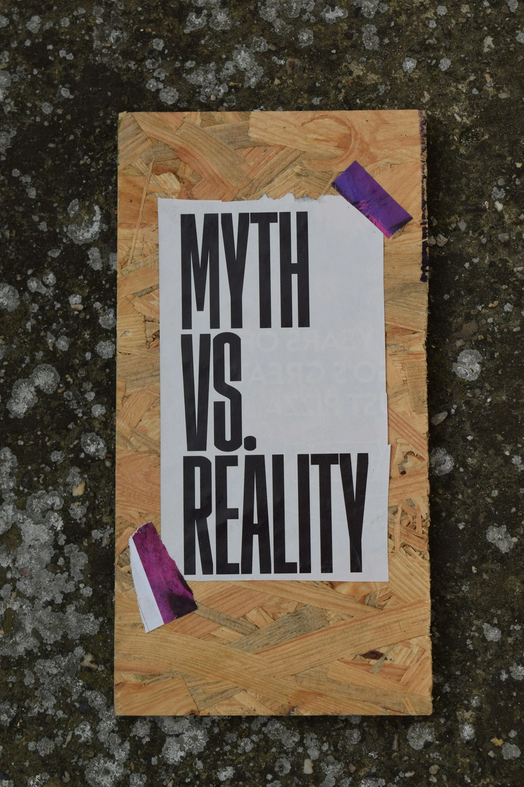 The mark of Massage Blog | What Is Released When You Get a Deep Tissue Massage? | paper reading Myth vs. Reality taped to a plywood