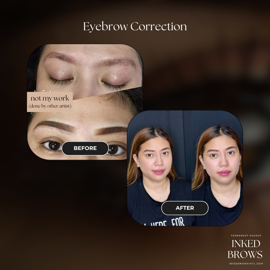 Before &amp; After Magic: &quot;Transforming brows, one correction at a time. ✨ 

✍🏻Microblading, Combi, Nano, Eyeliner, Lip blush
✨Painless procedures
✨Follow us @Inkedbrows.intl
BOOKS WILL BE OPEN SOON! 

#Microblading #permanentmakeup #nanobrows 
