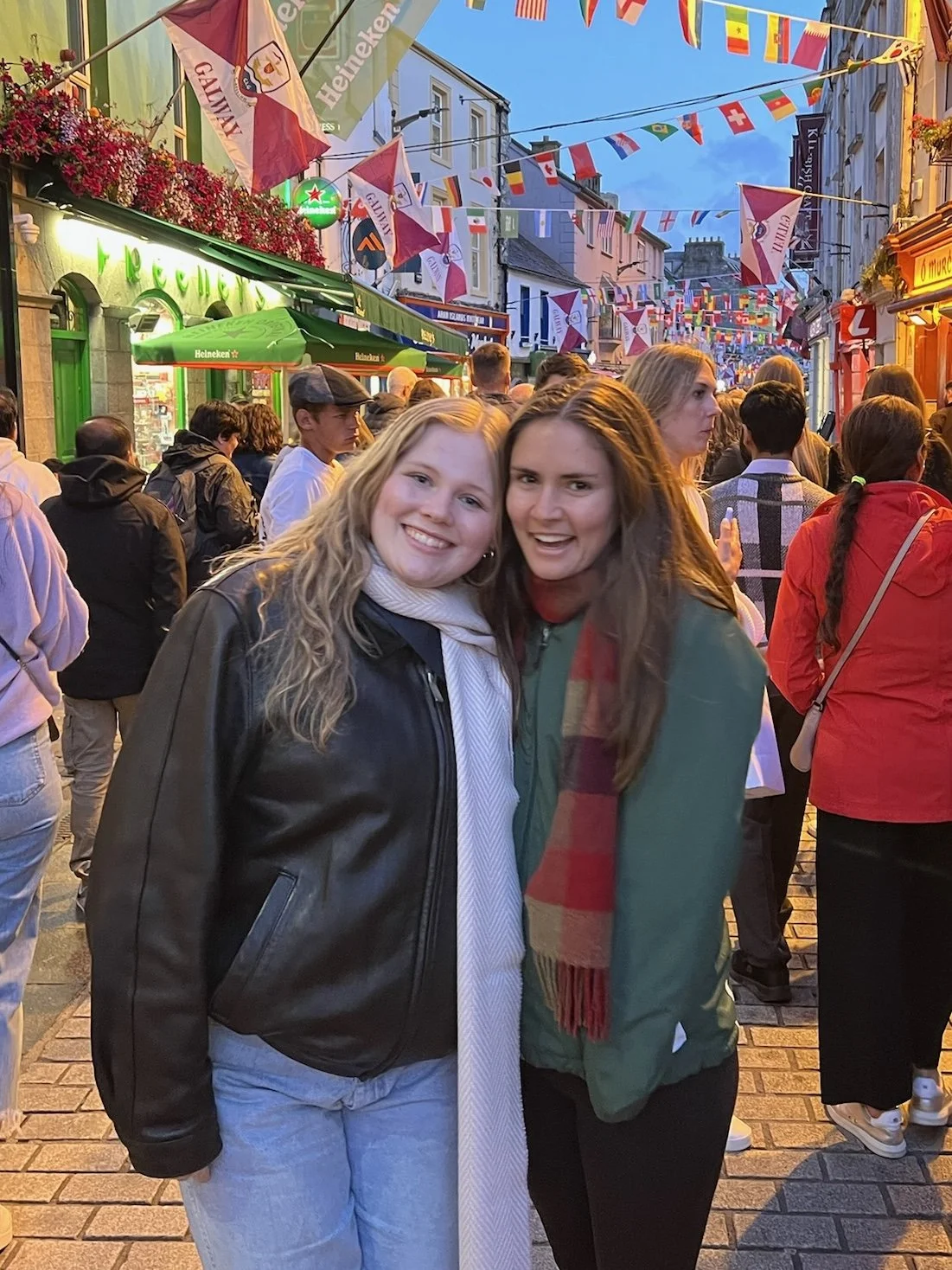Me and Ellie wearing scarves