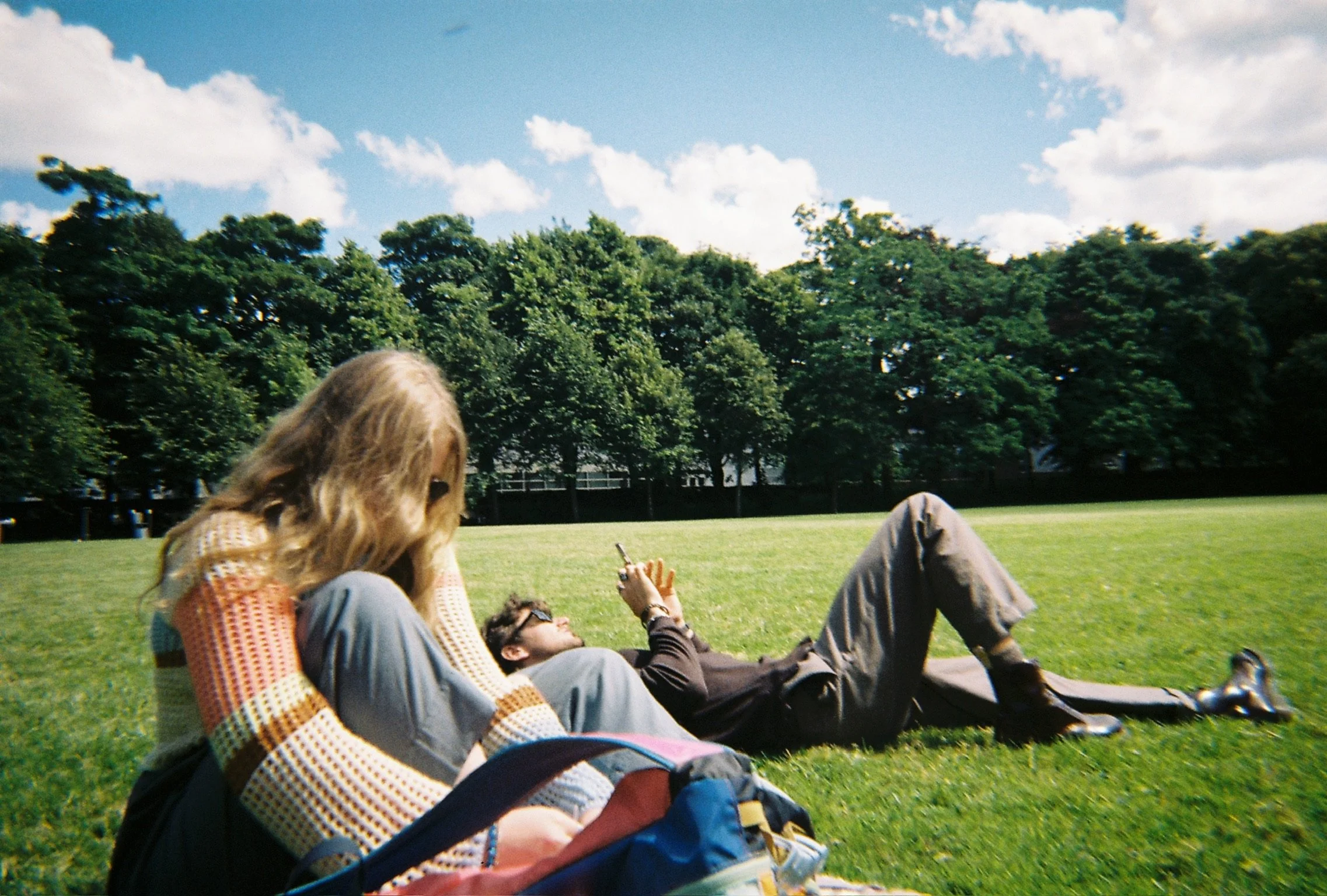 Soaking up the sun on campus