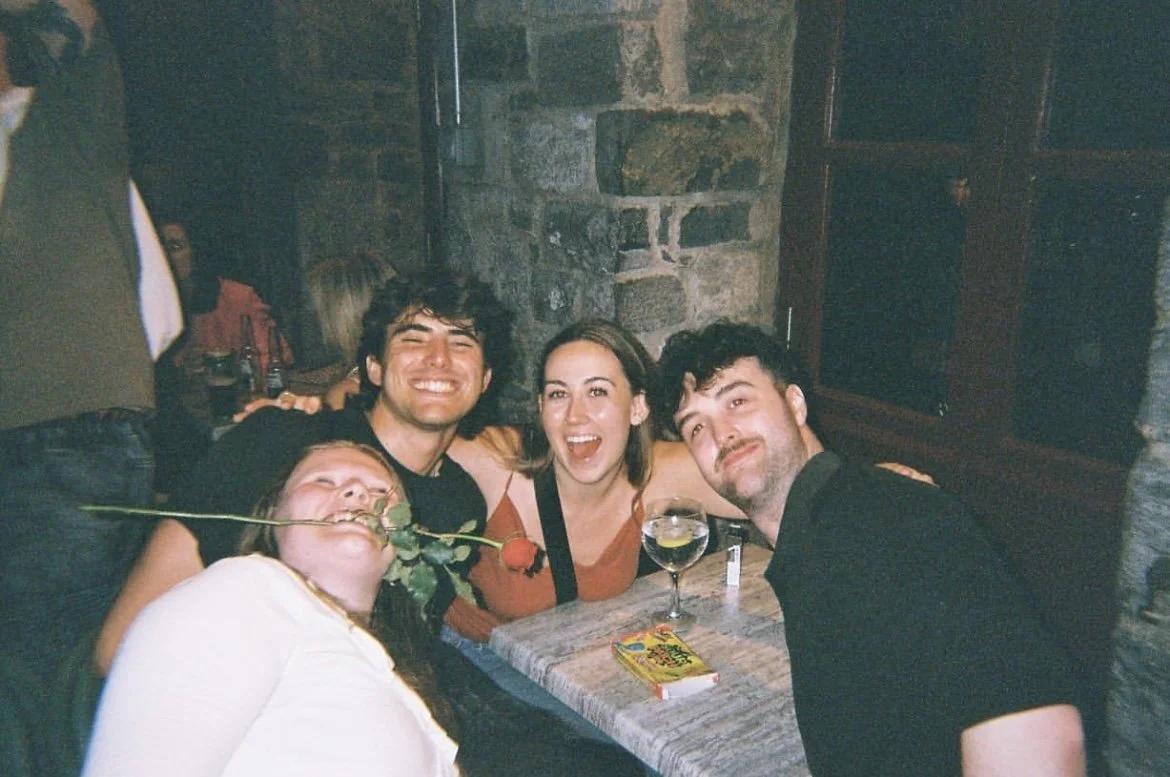 Me and James making Irish friends :)