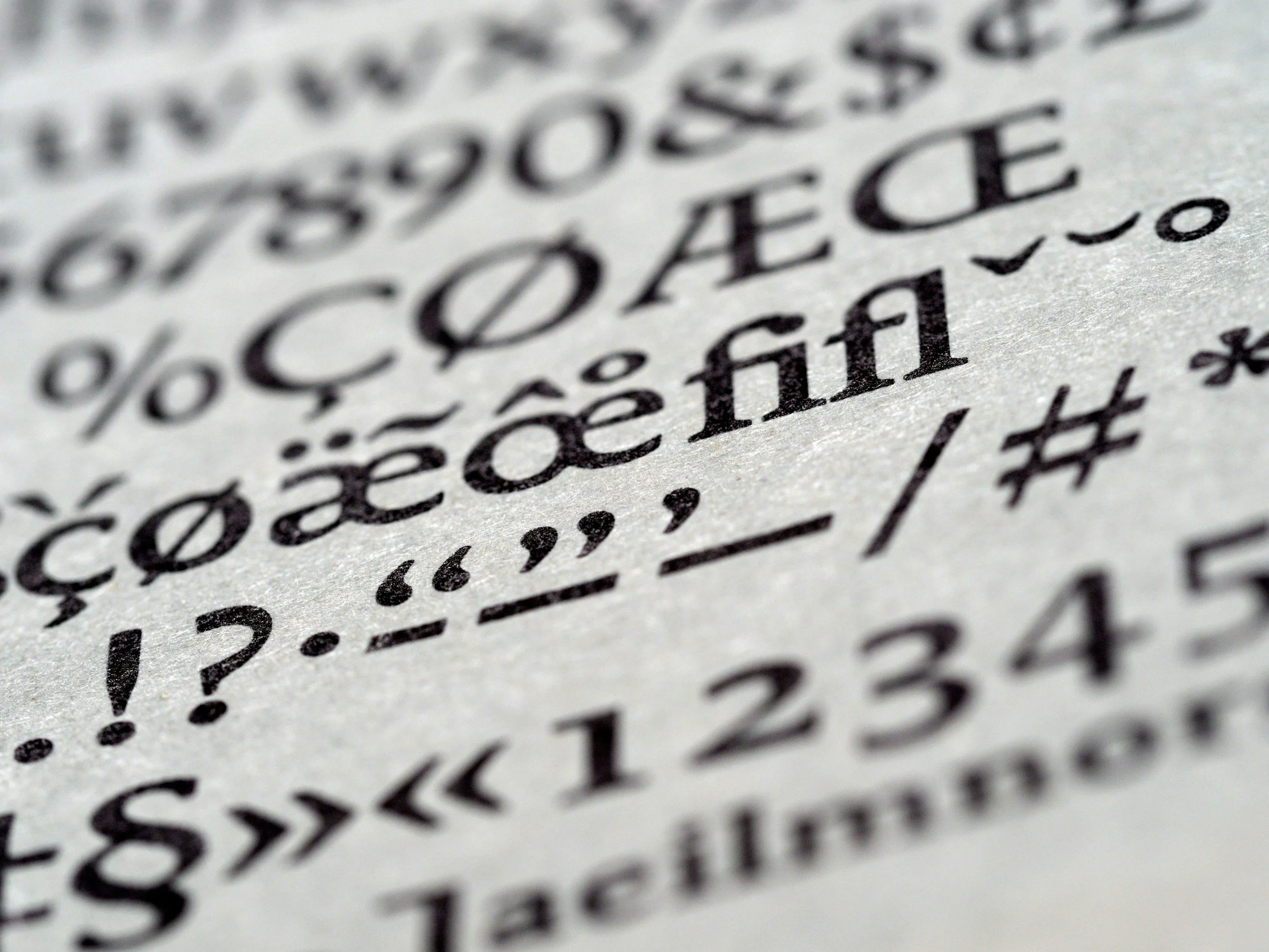 International Phonetic Alphabet symbols in black and white.