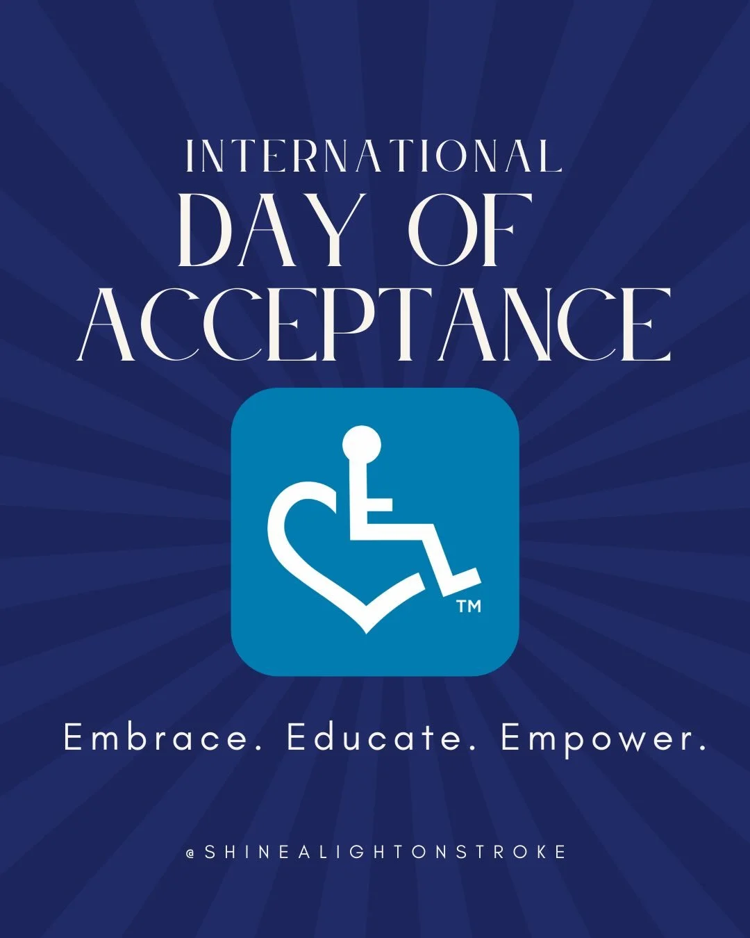🩵♿️ Today is International Day of Acceptance.
Acceptance isn&rsquo;t about &ldquo;overcoming&rdquo; disability &mdash; it&rsquo;s about respecting differences, removing barriers, and valuing every body and brain as they are.

#InternationalDayOfAcce