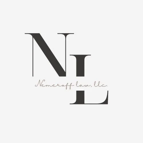 Logo with the initials 'N', 'T', and 'L' in black, with 'Nemeroff law, llc.' written in cursive below.