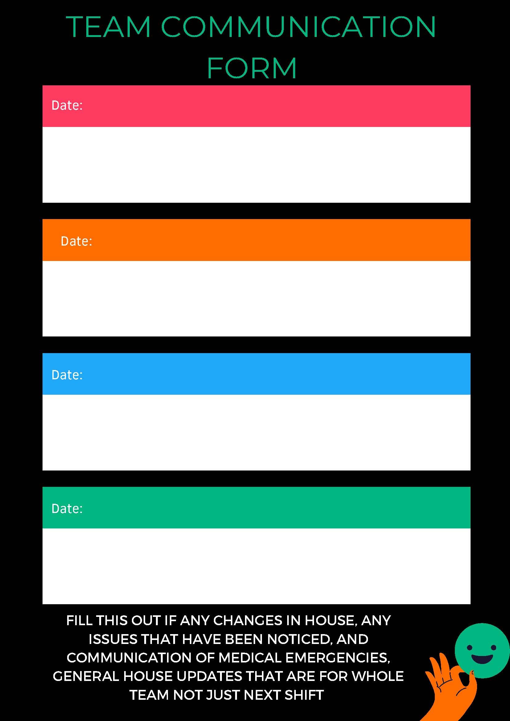 Communication sheet