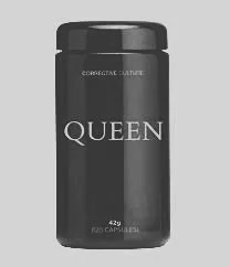 Dark bottle labeled 'Queen' with 120 capsule capacity.