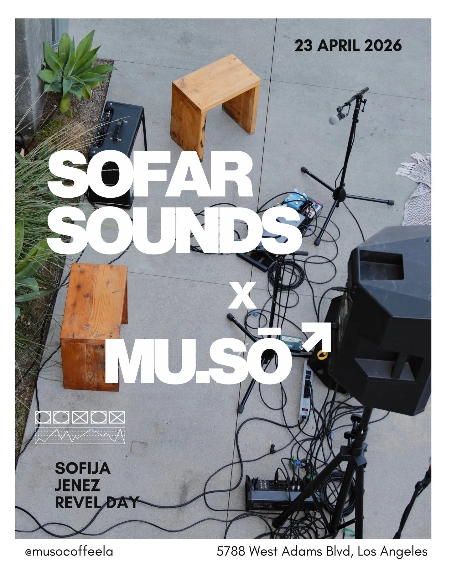 this Thursday, April 23 we&rsquo;re hosting a Sofar Sounds night on the patio after hours.

come by, bring friends, settle in for an evening of live music and your favorite mu.sō drinks.

doors open at 6:30pm, show starts at 8pm.
performing: Sofia @s