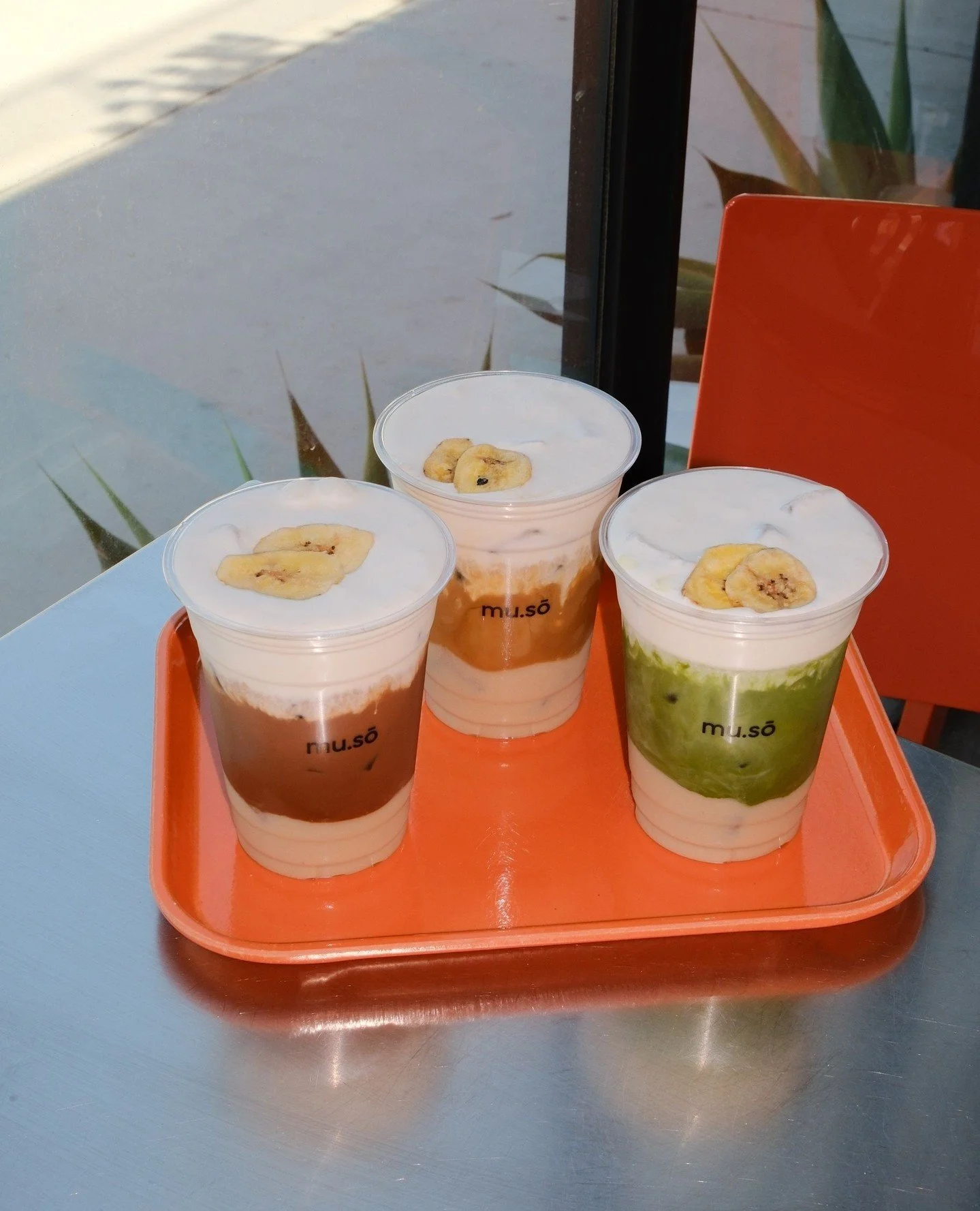 one week later and the banana specials are still topping the list.⁠
iced banana latte, iced banana matcha latte, and iced banana chocolate mocha. layered with real banana pur&eacute;e and finished with banana cream top.⁠

this sunday is the last chan