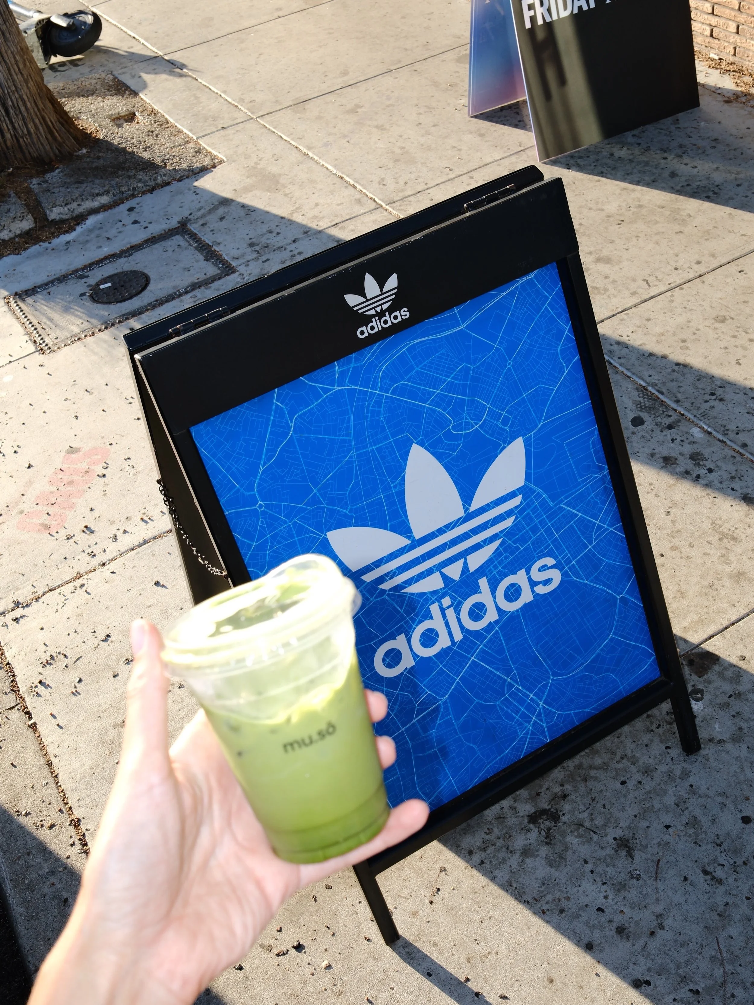 💥 mu.sō coffee x adidas originals⁠
⁠
catch us at @adidasoriginals store on abbot kinney right now and till 9pm serving our famous cream top coffee, matcha lattes, a very special basil lemonade for a few hours.

⁠
mu.sō coffee ⁠
5788 west adams blvd,