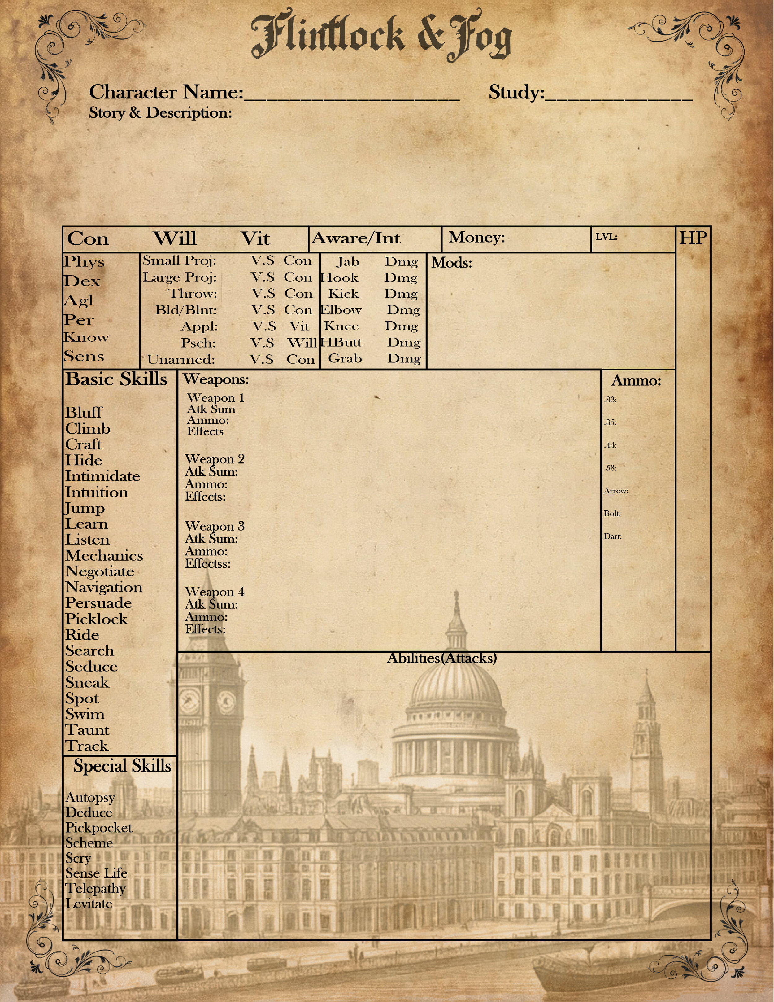 Character Sheet