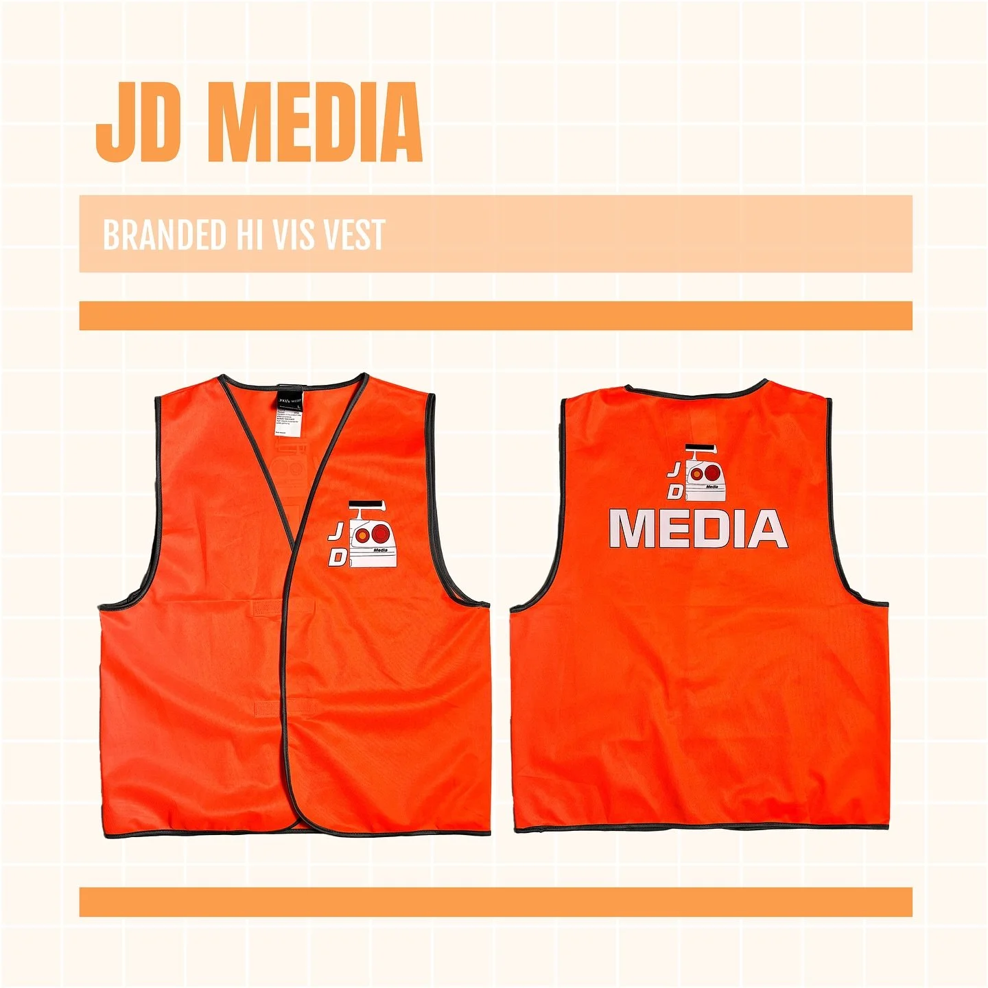 🐡 Keep safe and visible with branded hi-vis branded vests! Cheers to @jdmedia_aus for this order and looking forward to seeing you wearing it in Japan!🐡

#highvis #smallbusinessmelbourne #brandedapparel #melbournevideography #mediavest