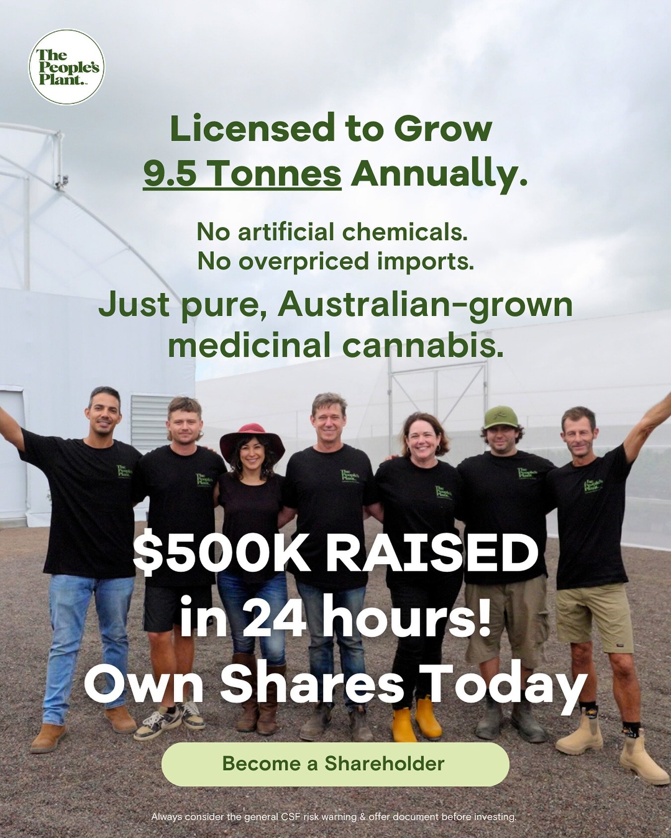 $500K + RAISED IN OUR FIRST 24 HOURS!