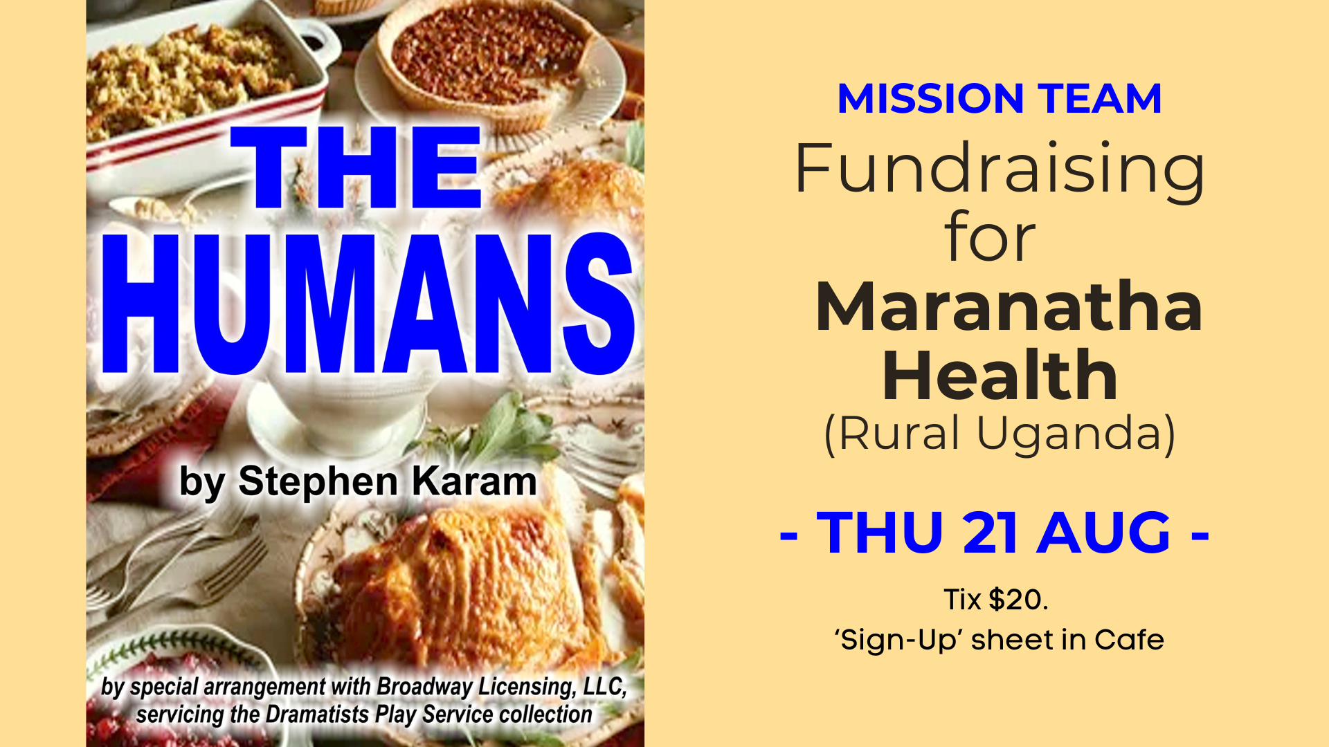 Join us for a local theatre fundraiser…