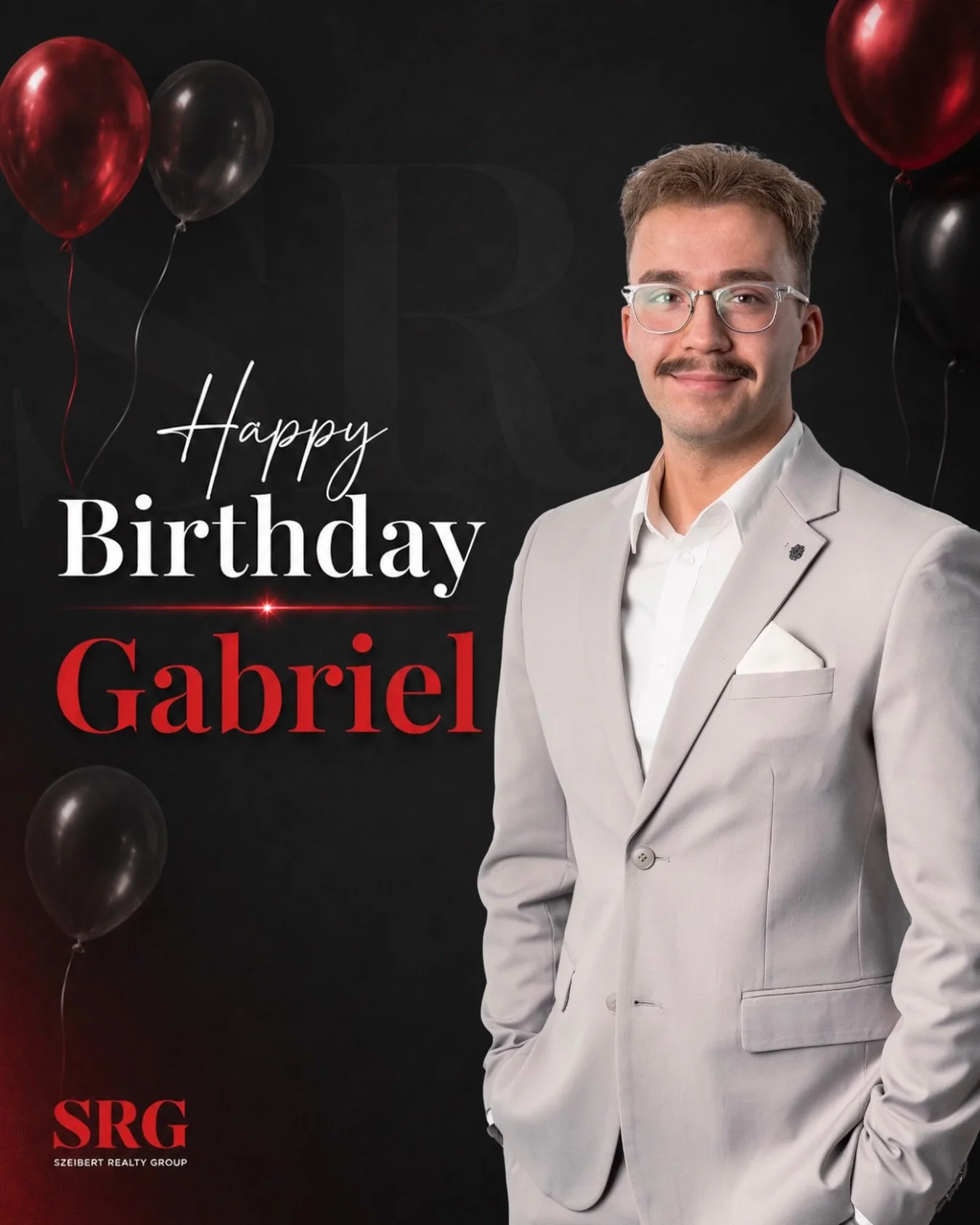 𝐇𝐚𝐩𝐩𝐲 𝐁𝐢𝐫𝐭𝐡𝐝𝐚𝐲, 𝐆𝐚𝐛𝐫𝐢𝐞𝐥! 🥳🎈

Wishing you a great day and an even better year ahead. Grateful to have you as part of the SRG family!

Leave your birthday wishes for Gabriel in the comments below! 👇🏻👇🏻👇🏻

#SRG #SzeibertRealt