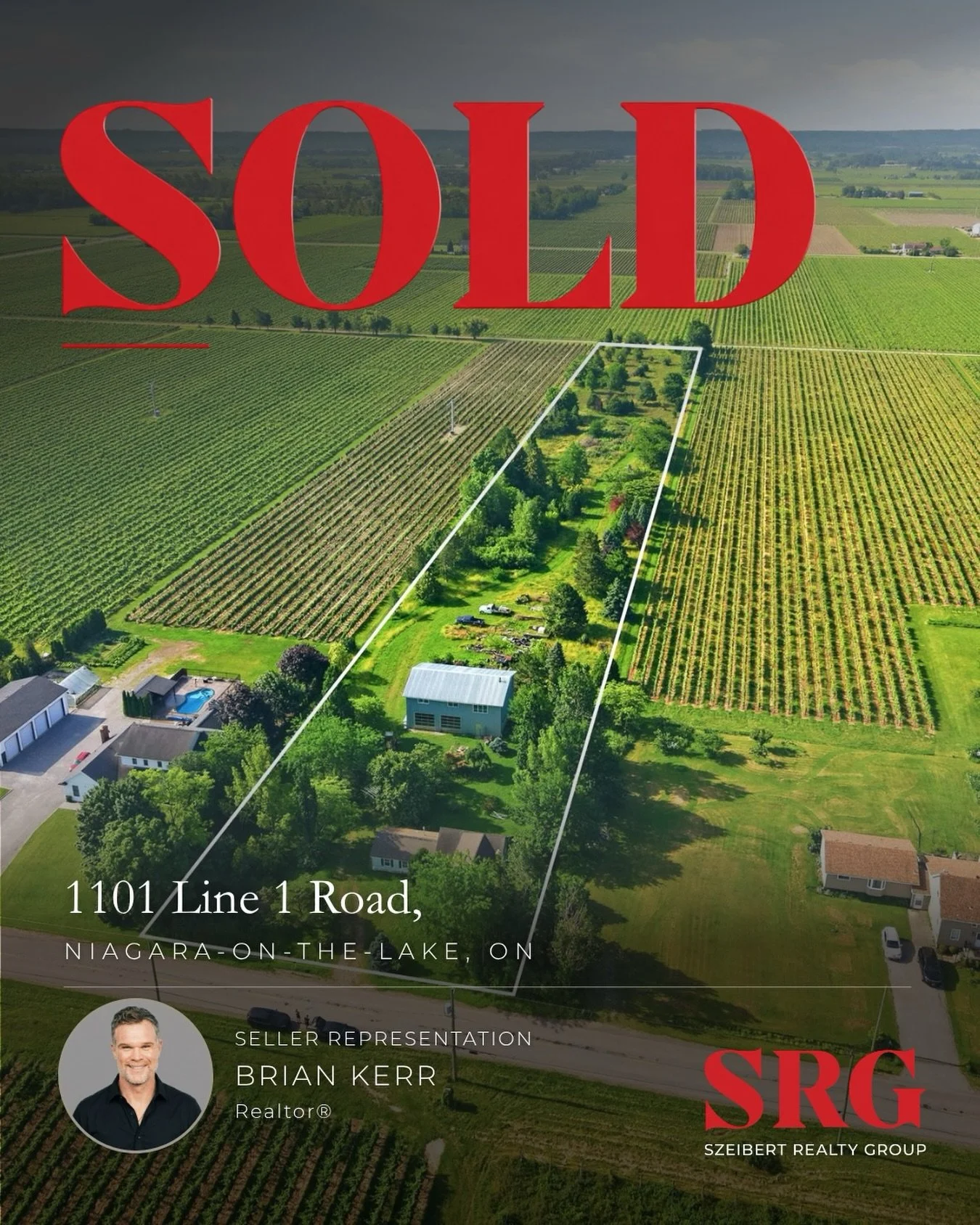 ⁣

𝐒𝐎𝐋𝐃 | 𝐒𝐞𝐥𝐥𝐞𝐫 𝐑𝐞𝐩𝐫𝐞𝐬𝐞𝐧𝐭𝐚𝐭𝐢𝐨𝐧⁣
⁣⁣
Congratulations to our clients and @thebriankerr_  on the successful sale of 1101 Line 1 Road in Niagara-on-the-Lake.⁣⁣
⁣
Thank you to our clients for choosing Szeibert Realty Group. It was 