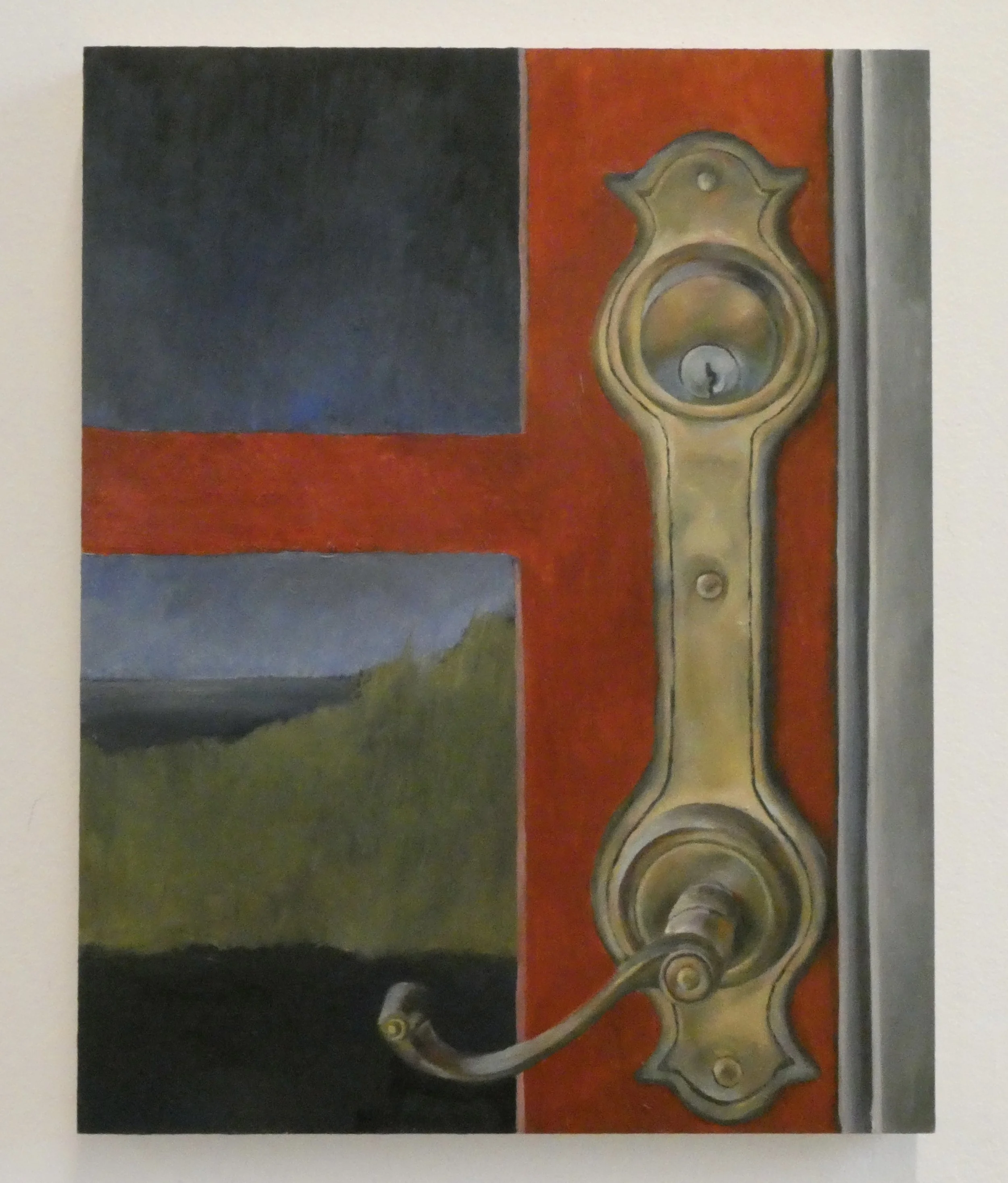 View from a Door, 2026, oil on panel, 14 x 11 in
