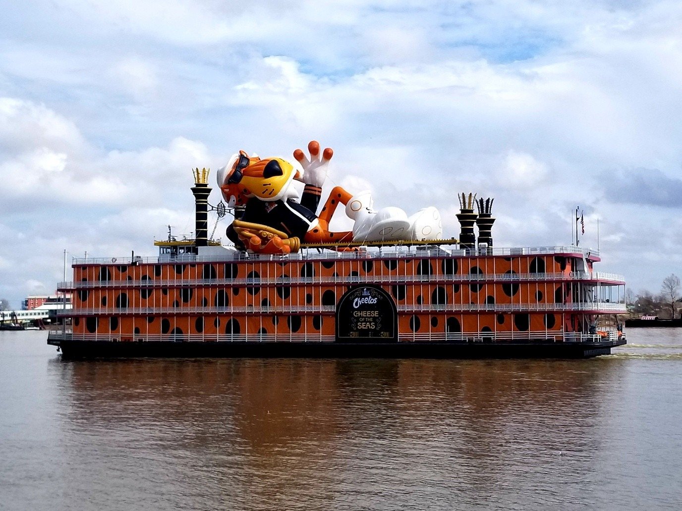 New Orleans paddlewheels transforms Riverboat Louis Armstrong into Cheese of the Seas in partnership with Cheetos®