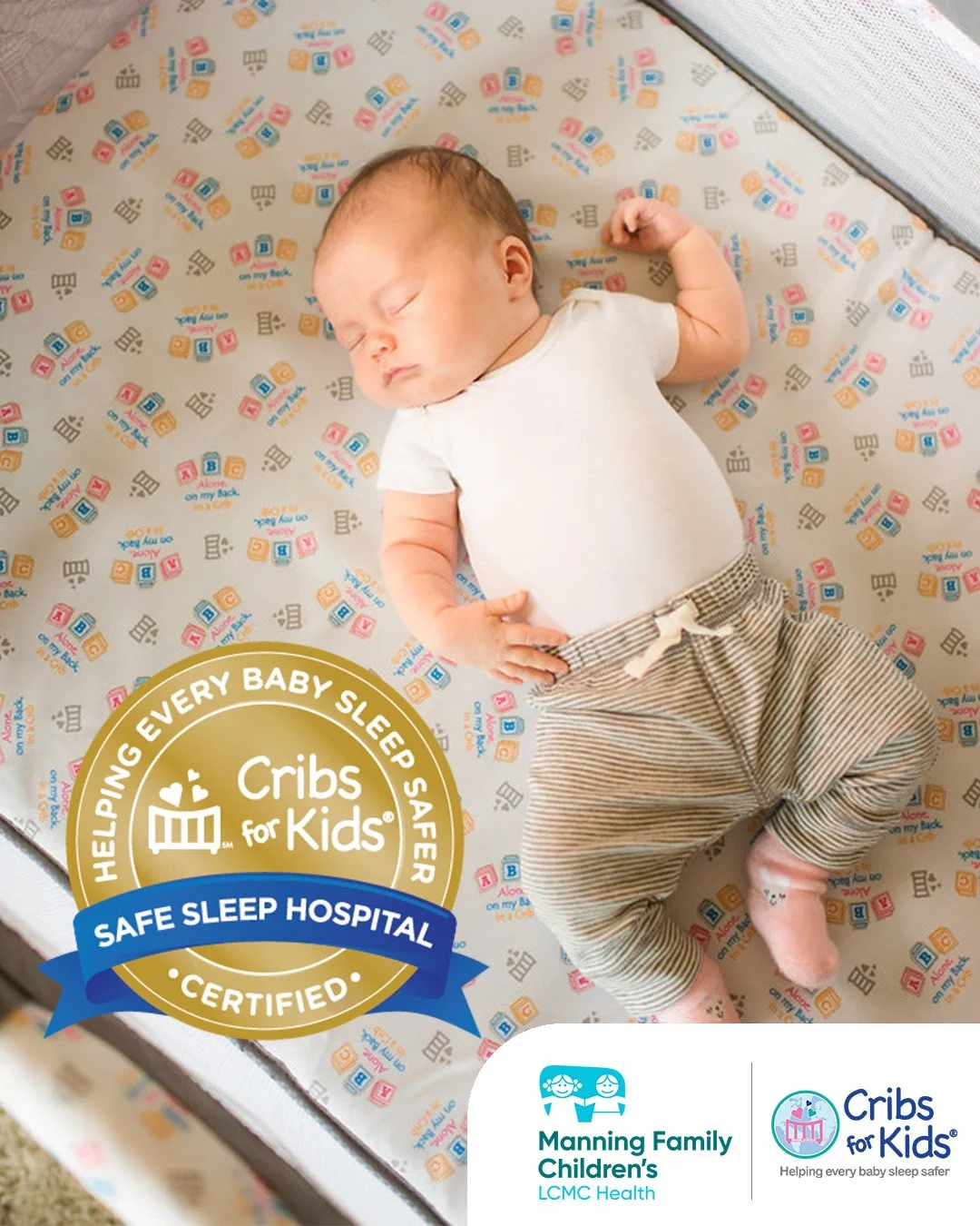Manning Family Children’s earns Cribs for Kids Infant Safe Sleep Hospital certification 