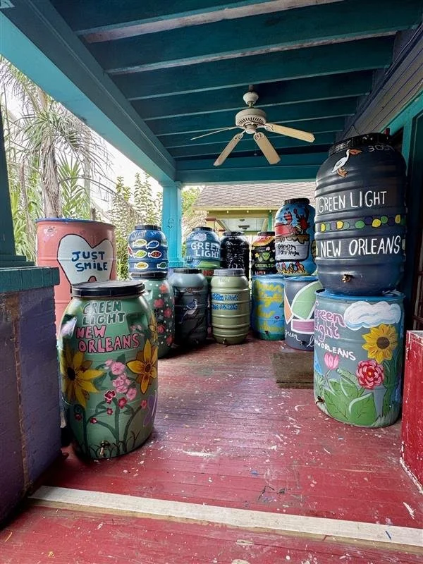 Entergy New Orleans rain barrel installations