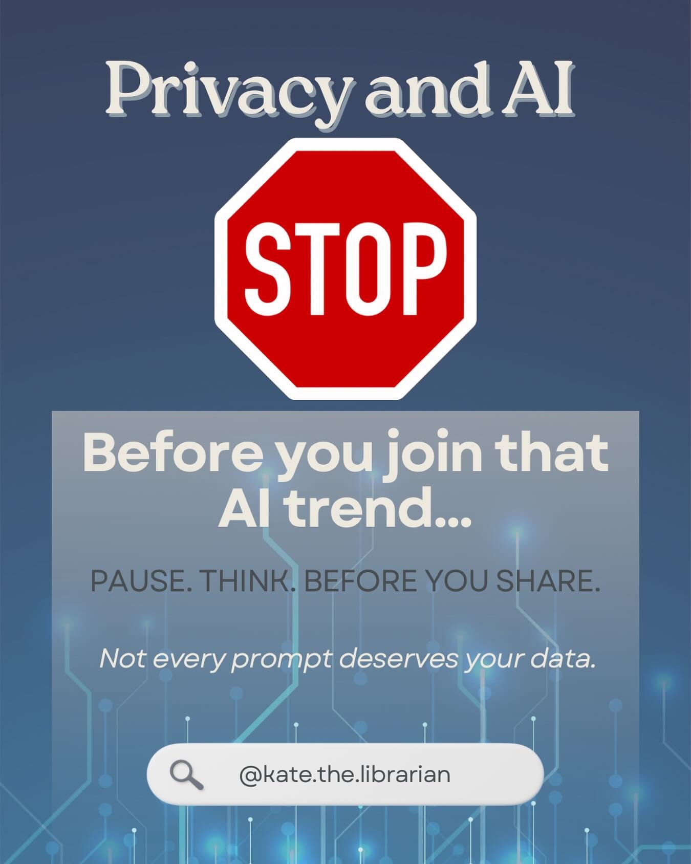STOP. ✋

I use AI in a limited way for work and even less in my personal life, and I&rsquo;m very cautious about what I share.

There are a lot of AI-generated graphic trends circulating right now. They&rsquo;re fun and tempting to try, but it&rsquo;
