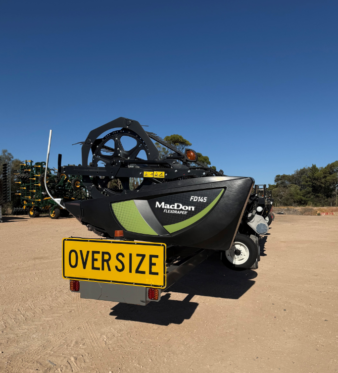 MacDon FD145 with trailer