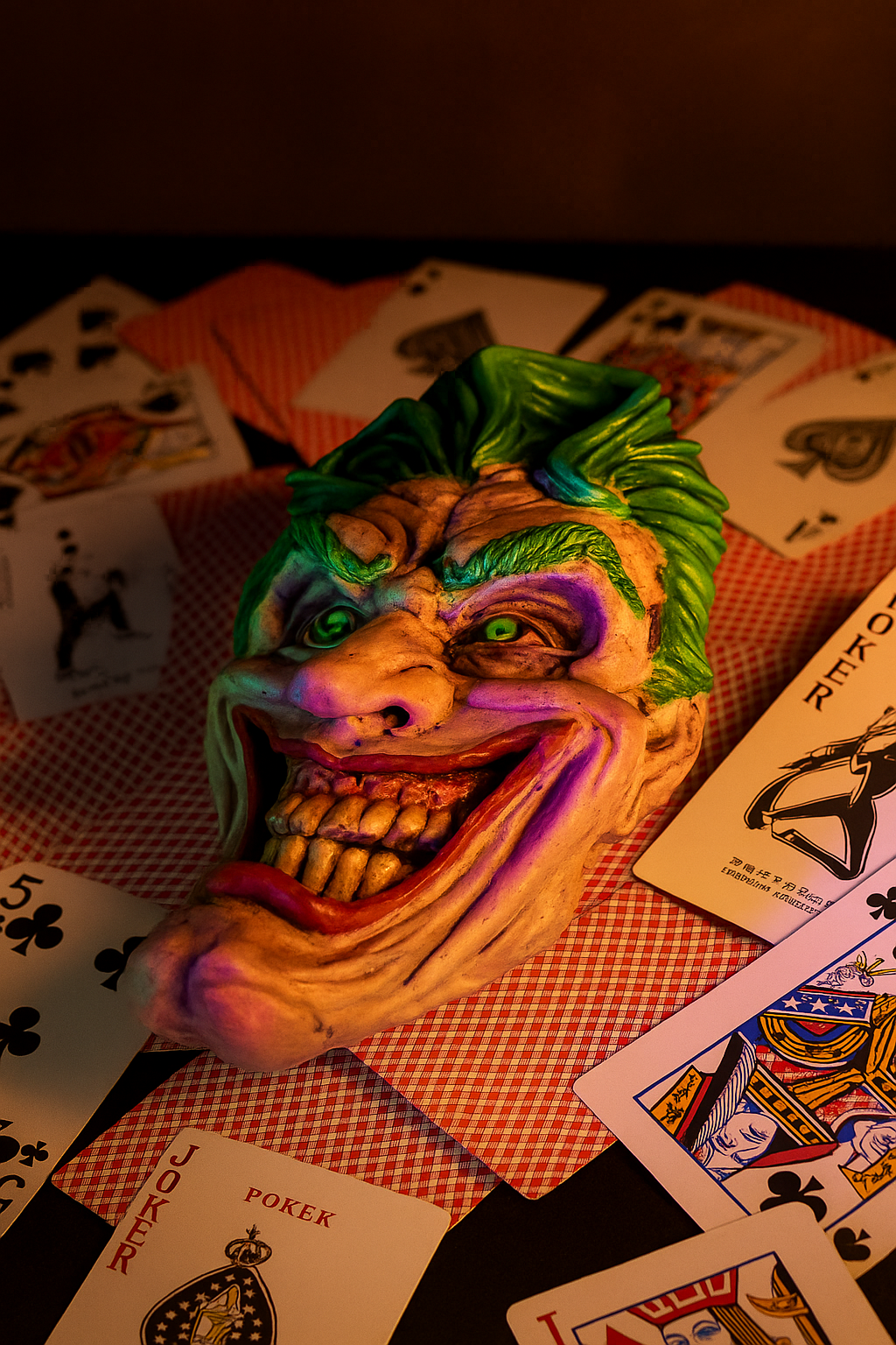 20250708_2100_Joker Sculpture Spotlight_remix_01jzn58yn4e2d9gz8xzgjfh5v2.png