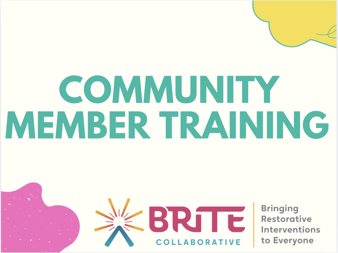 Community Member Training