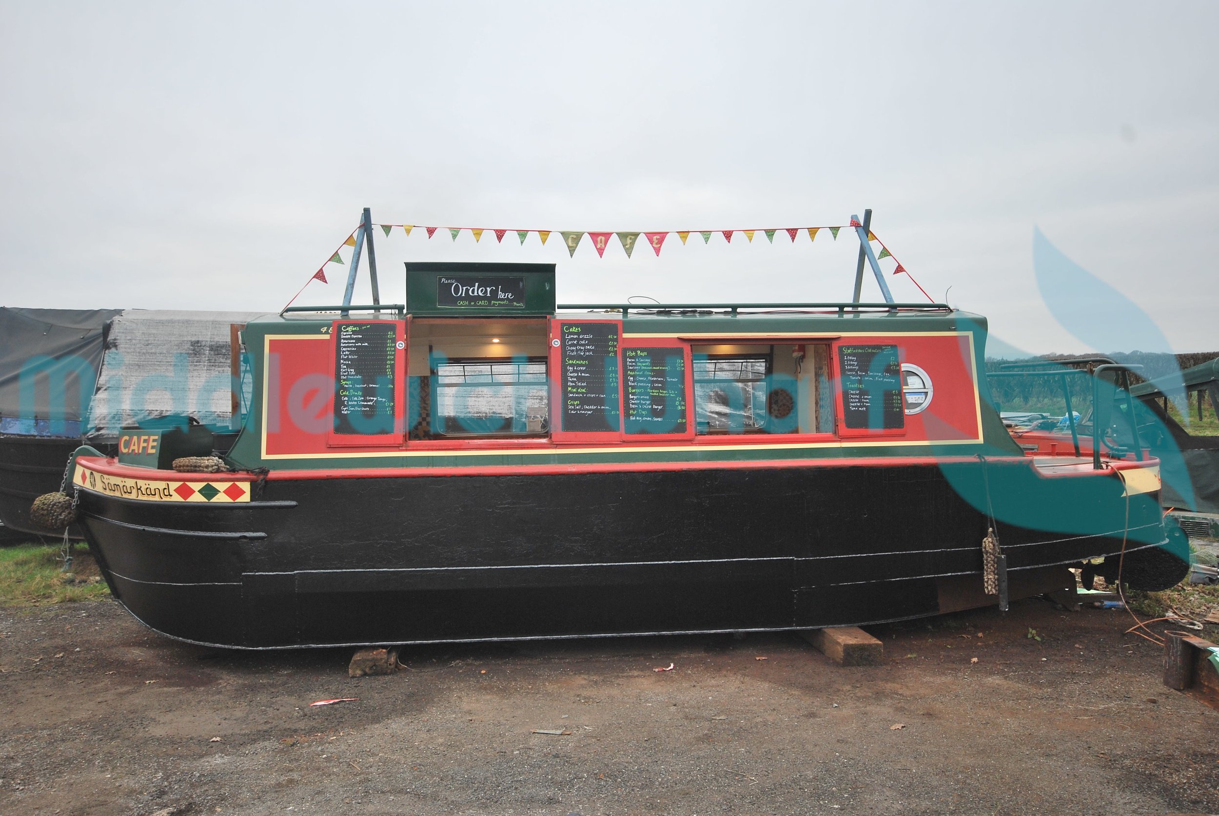 Before conversion to a pizza boat - we totally gutted her and amade her ready for our high standards of food hygiene.