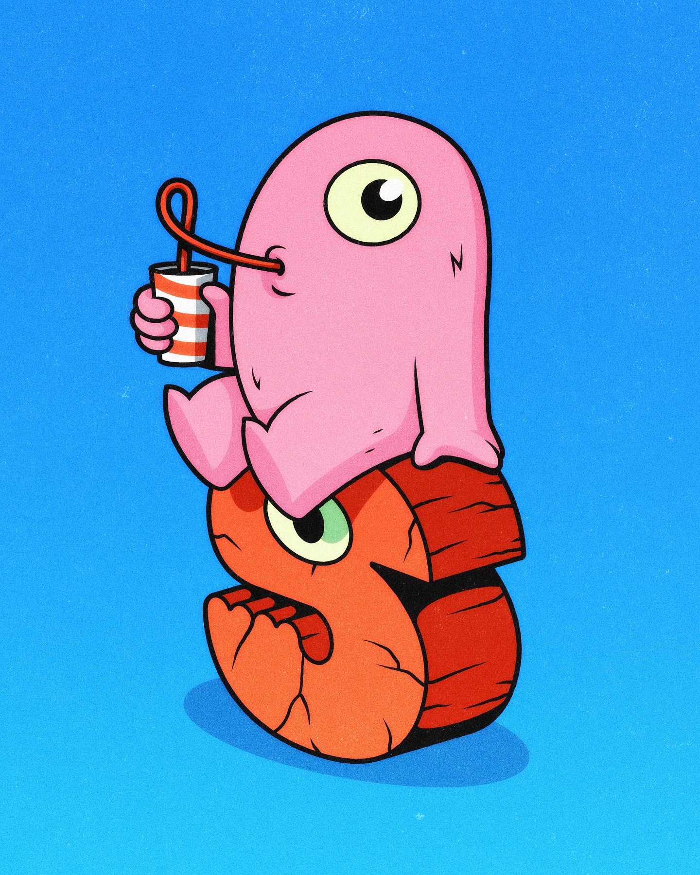 Slurp&hellip;slurp

#characterart #characterdesign #characterillustration #characterartist #mascotdesign #illustration #digitalart #digitaldrawing #snackmonster
