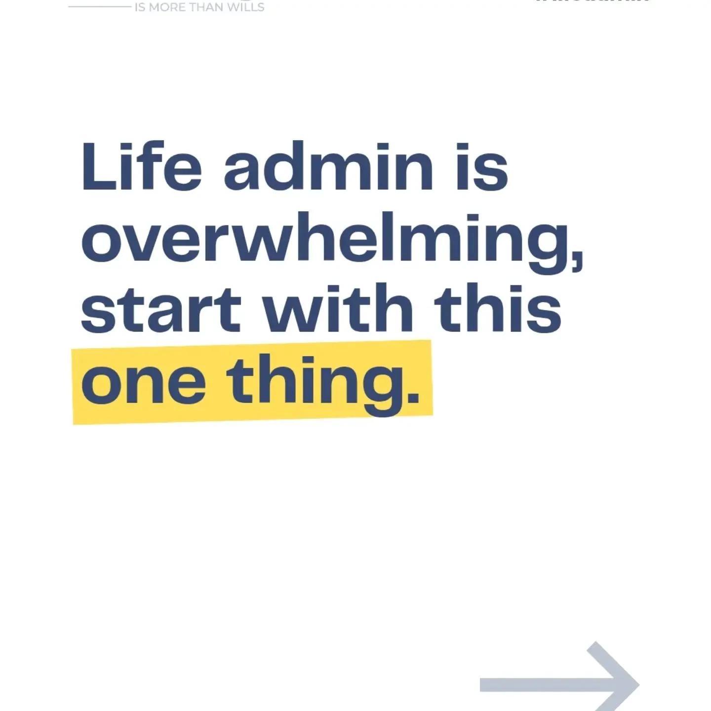 I know that #lifeadmin is overwhelming, and many of you probably already know that #estateplanningismorethanwills 

What if you start with this one simple step?

If you want more information about why you should do this, or what you would do with it,