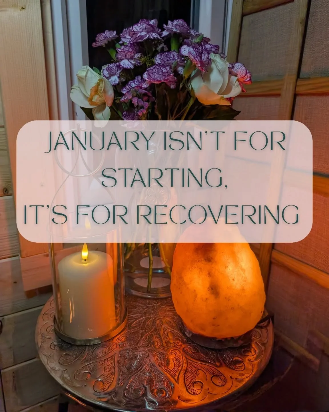 Everyone is saying 'NEW YEAR, NEW YOU!' like you're supposed to hit the ground running on January 1st and I hate it. 

Let's take a moment to reflect and put this in perspective:
🔸When did you recover from last year?
🔹When did your body get a break