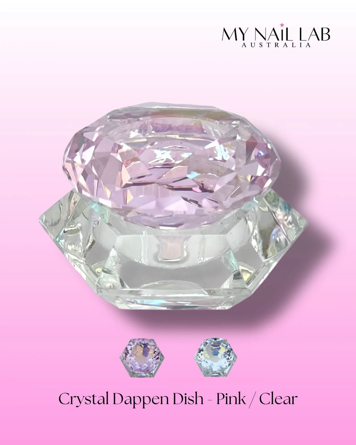 Weather you use it for acrylic liquid, hybrid slip solution or fill it for Nail art ~ this crystal jar is sure to impress! #dappendish #aussienailsupply #mynaillab🇦🇺