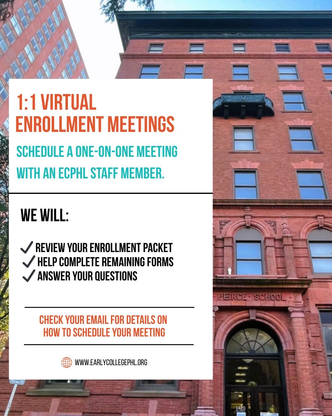 We&rsquo;re currently holding virtual enrollment meetings for accepted families to review enrollment steps and answer any questions.

We&rsquo;ll review documents, answer questions, and walk through what to expect as we prepare for Fall 2026.

We&rsq