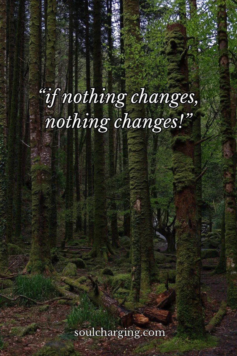 “if nothing changes, nothing changes!”