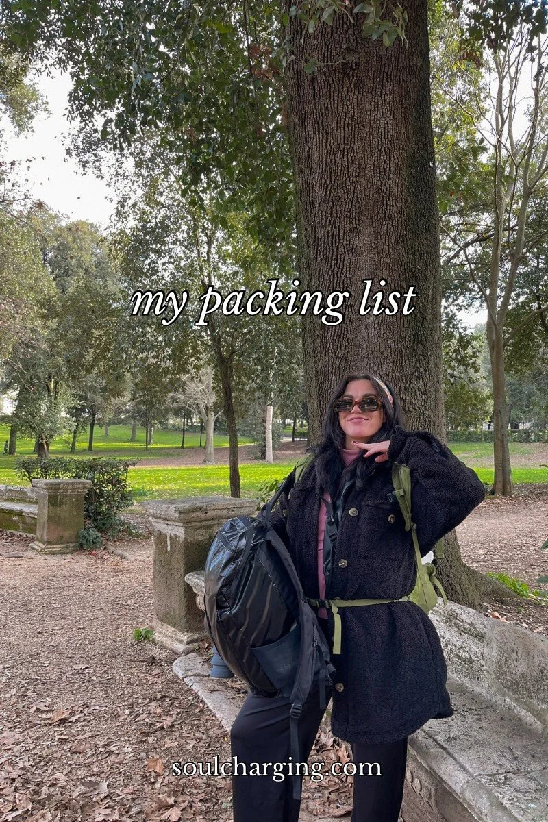 my packing list!
