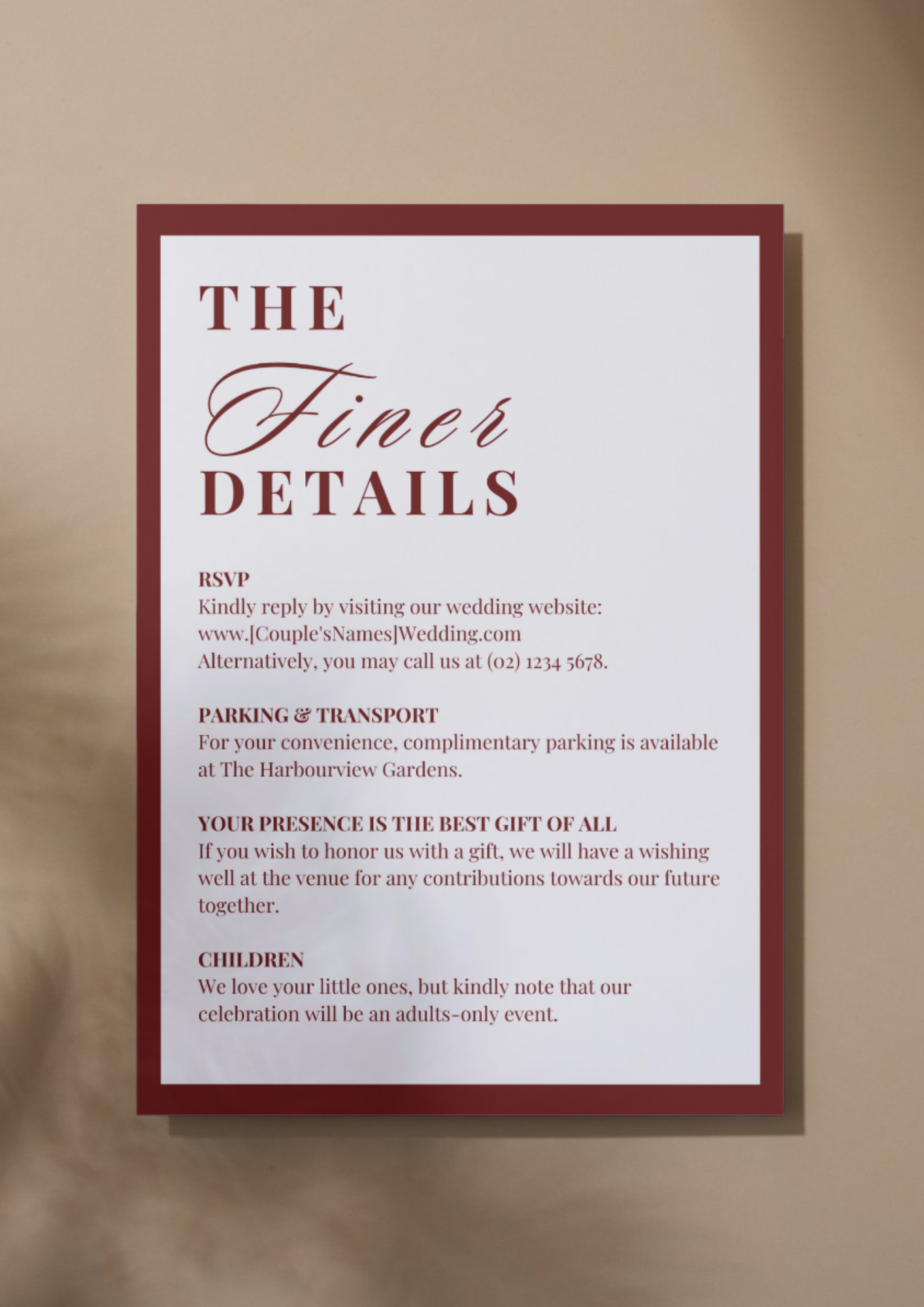 Timeless Details Card