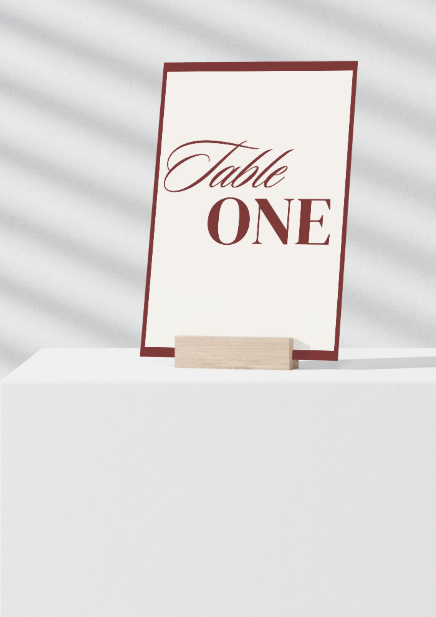 Timeless Table Number