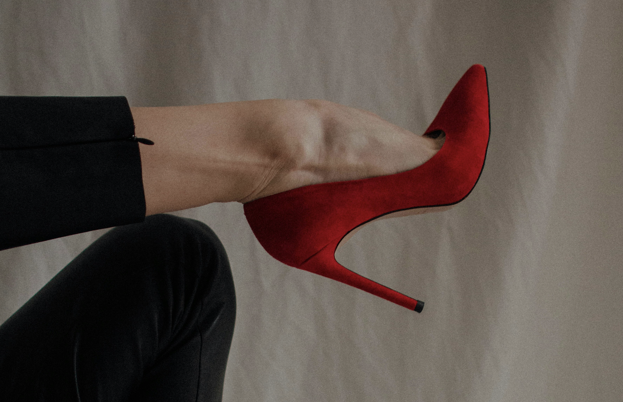 The lady is a tramp.