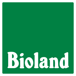 Grünes Logo mit weißem Text 'Bioland'