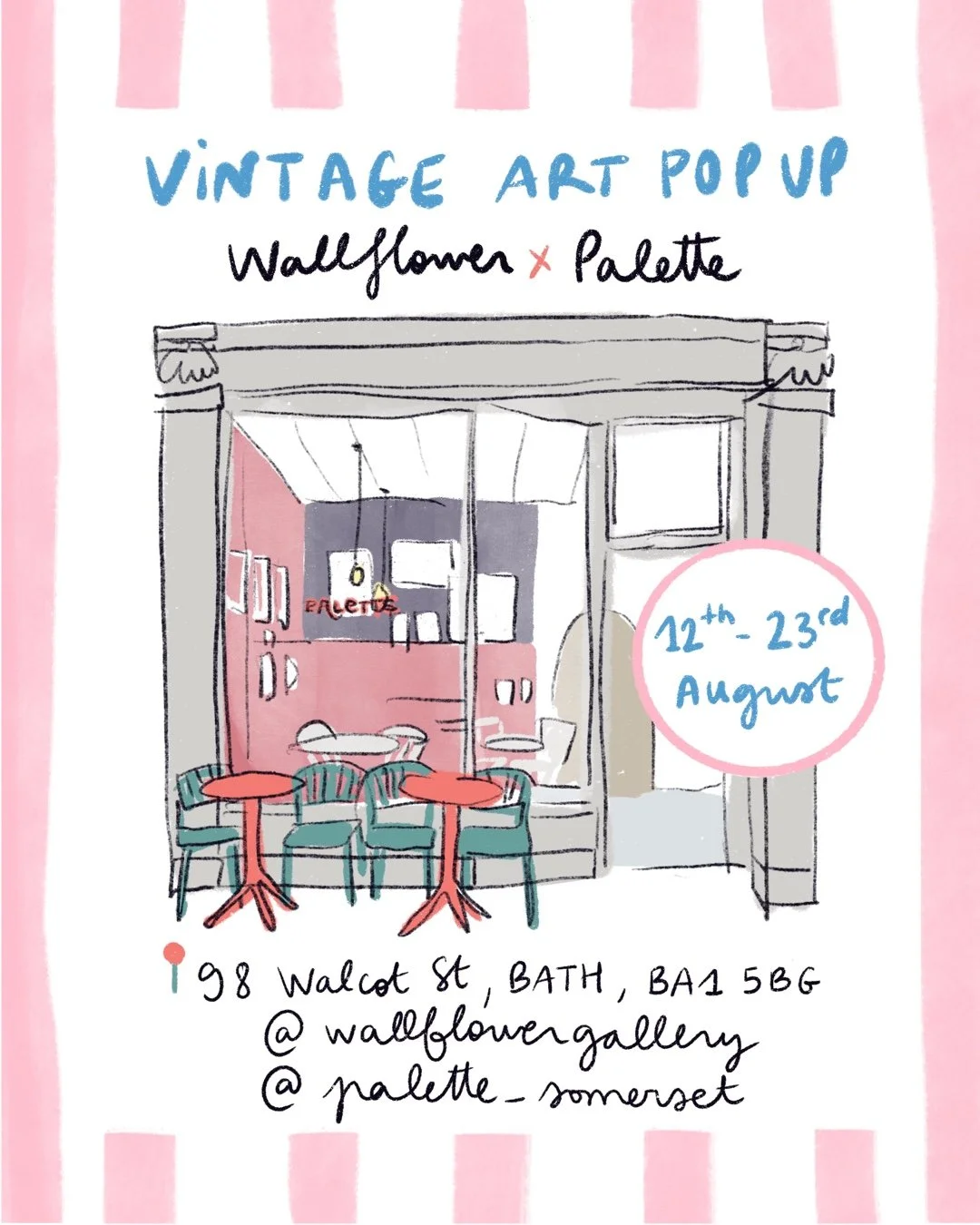 Wallflower Vintage Art Pop-Up