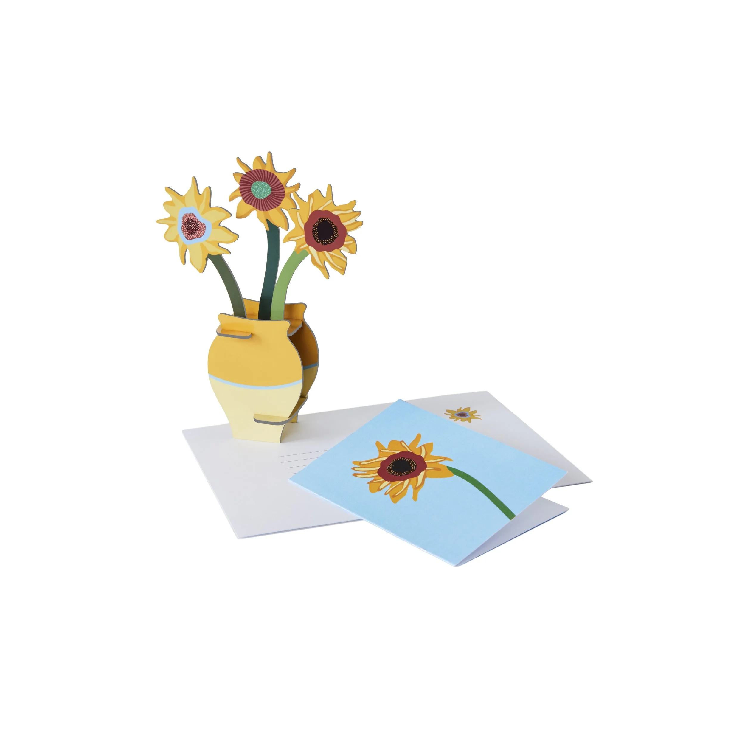 Pop Out Bouquet Card / Van Gogh Sunflowers