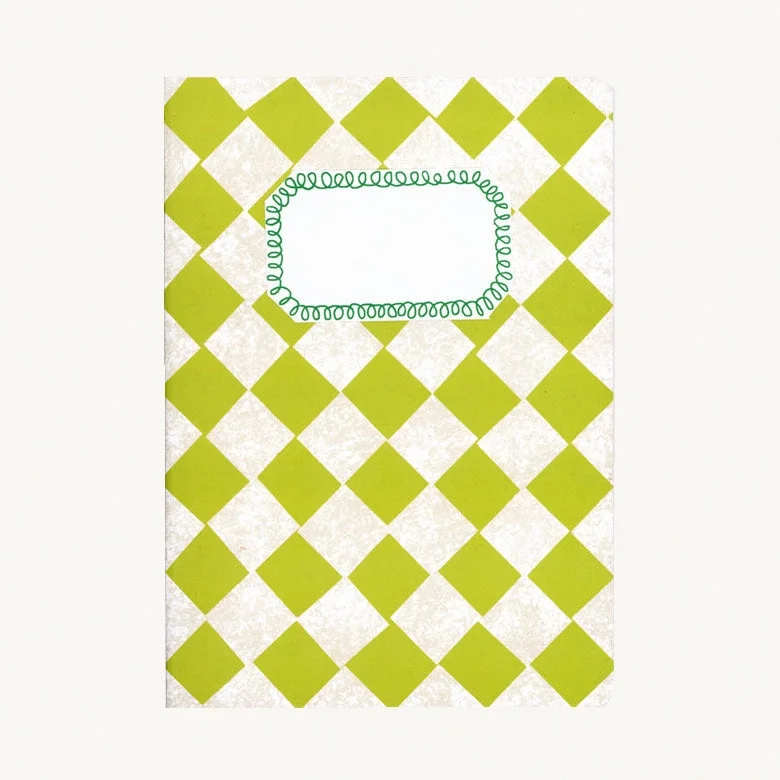 Hadley / Lime Green Chequered Sketchbook